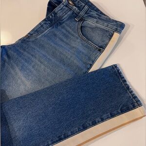 Palm Angels Men’s LIGHT BLUE WHITE
INDIGO TRACK DENIM JEANS